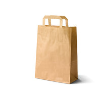 Papieren tasjes kraft 70 gr. 22+10x28cm