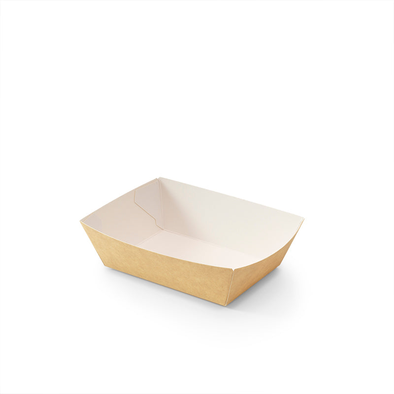 Frietbakje A7 kraft/wit BIO