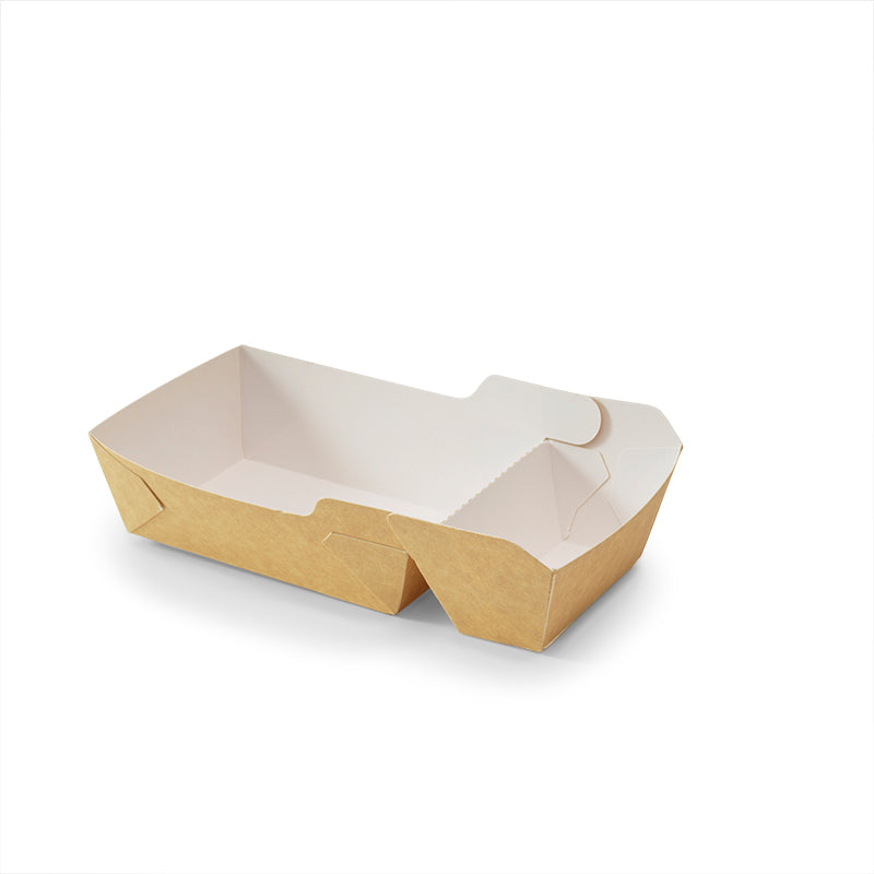 Frietbakje A23 A7+1 kraft/wit plastic free