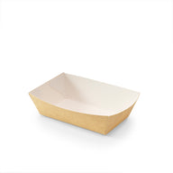 Frietbakje A9 kraft/wit BIO