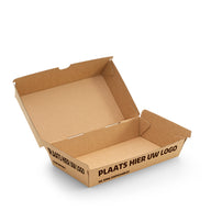 Loempiabox IP10 kraft bedrukt 205x110x80mm