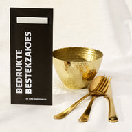 Bestekzakje bedrukt zwart