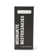 Bestekzakjes bedrukken zwart