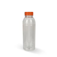 Flesje RPET 500cc met oranje dop