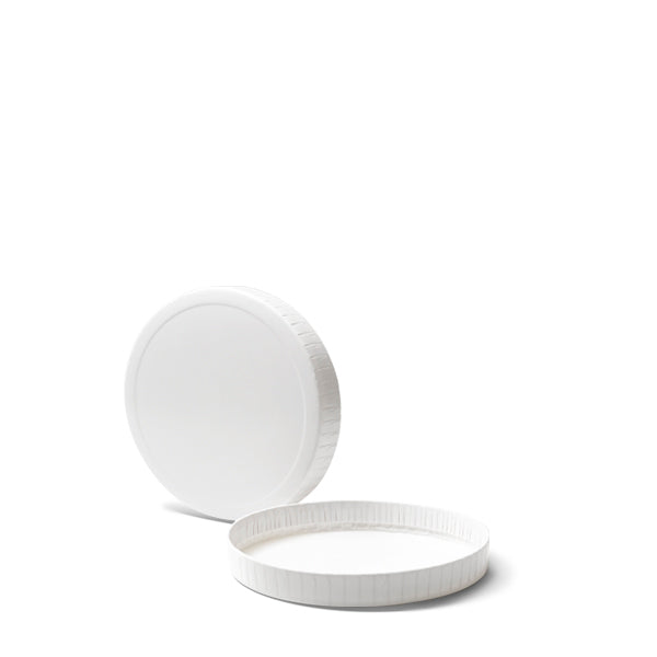 White flat paper lid LFRFF-12