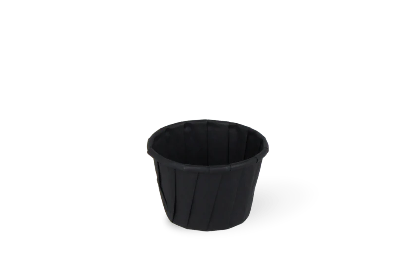 Souffle sausbakje papier zwart 37ml 1,25oz