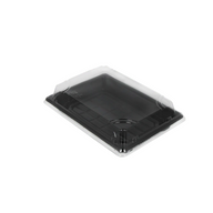 Sushi tray HP-05 + deksel 185x130x20mm Zwart