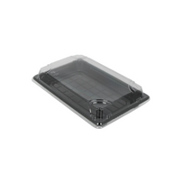 Sushi tray HP-07 + deksel 220x135x20mm Zwart