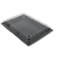 Sushi tray HP-11 + deksel 255x187x23mm Zwart