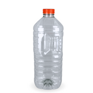 rPET fles 2000cc met oranje dop